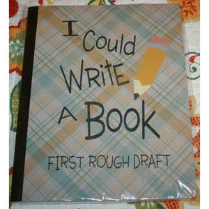 Child's Notebook "I Could Write A Book, First Rough Draft" New In Package